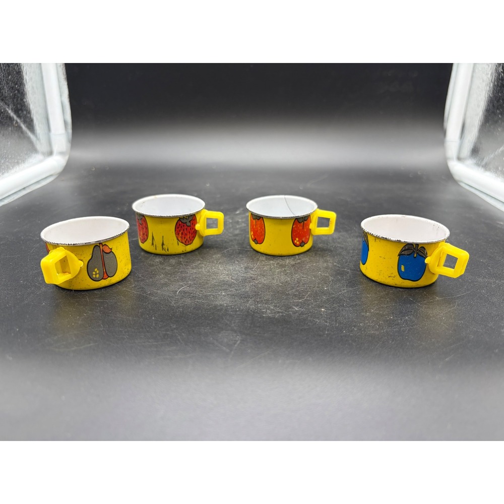 Vintage Kids Metal Cups Made In Hong Kong
